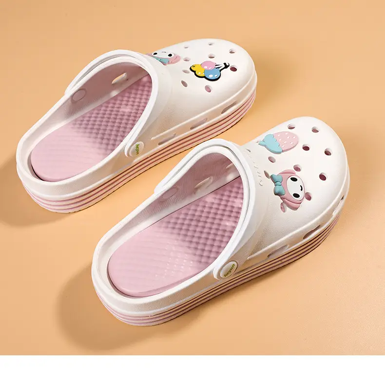 Cross-border Garden Shoe Lace Shoes Flower Hole Shoes Stomp Feeling Soft Sole Heightening Sandals Outdoor Non-slip Beach Shoes Nursing Shoes — feature 14
