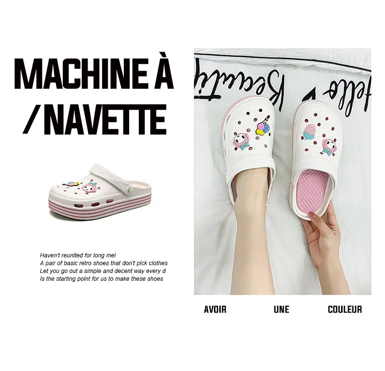 Cross-border Garden Shoe Lace Shoes Flower Hole Shoes Stomp Feeling Soft Sole Heightening Sandals Outdoor Non-slip Beach Shoes Nursing Shoes — feature 15