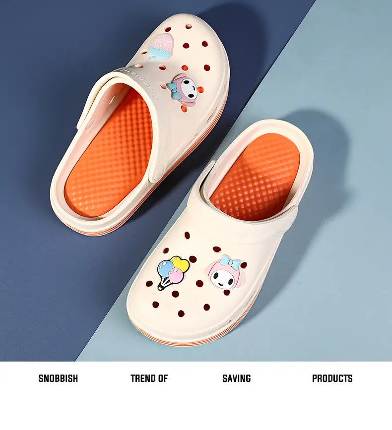 Cross-border Garden Shoe Lace Shoes Flower Hole Shoes Stomp Feeling Soft Sole Heightening Sandals Outdoor Non-slip Beach Shoes Nursing Shoes — feature 17