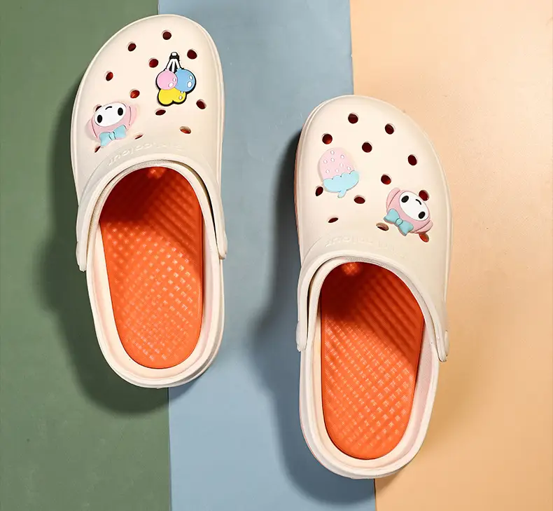 Cross-border Garden Shoe Lace Shoes Flower Hole Shoes Stomp Feeling Soft Sole Heightening Sandals Outdoor Non-slip Beach Shoes Nursing Shoes — feature 19