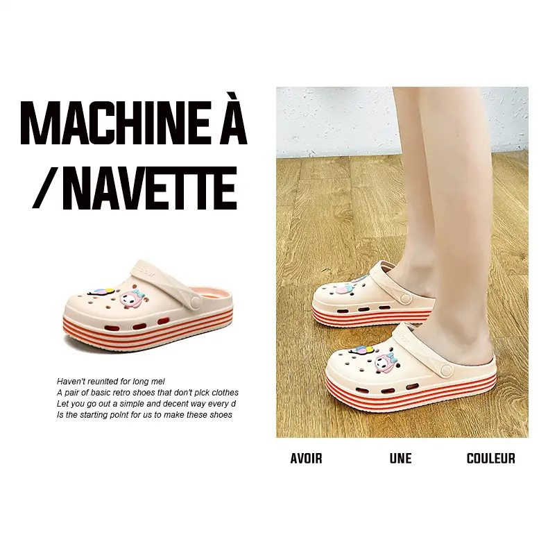 Cross-border Garden Shoe Lace Shoes Flower Hole Shoes Stomp Feeling Soft Sole Heightening Sandals Outdoor Non-slip Beach Shoes Nursing Shoes — feature 20