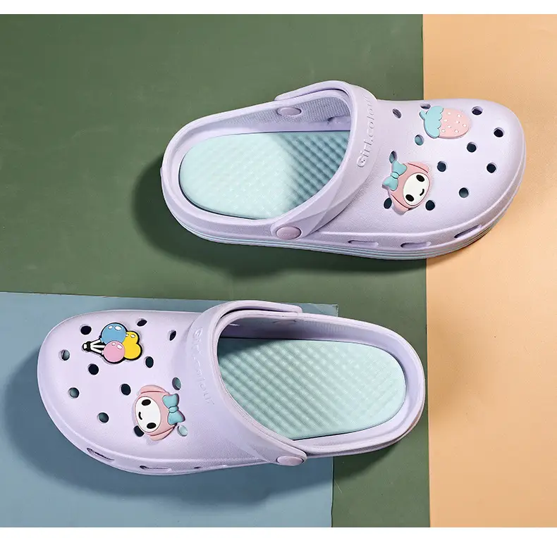 Cross-border Garden Shoe Lace Shoes Flower Hole Shoes Stomp Feeling Soft Sole Heightening Sandals Outdoor Non-slip Beach Shoes Nursing Shoes — feature 24