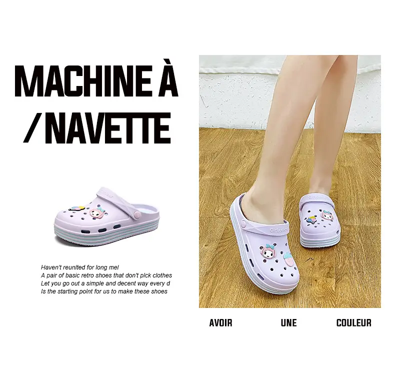 Cross-border Garden Shoe Lace Shoes Flower Hole Shoes Stomp Feeling Soft Sole Heightening Sandals Outdoor Non-slip Beach Shoes Nursing Shoes — feature 25