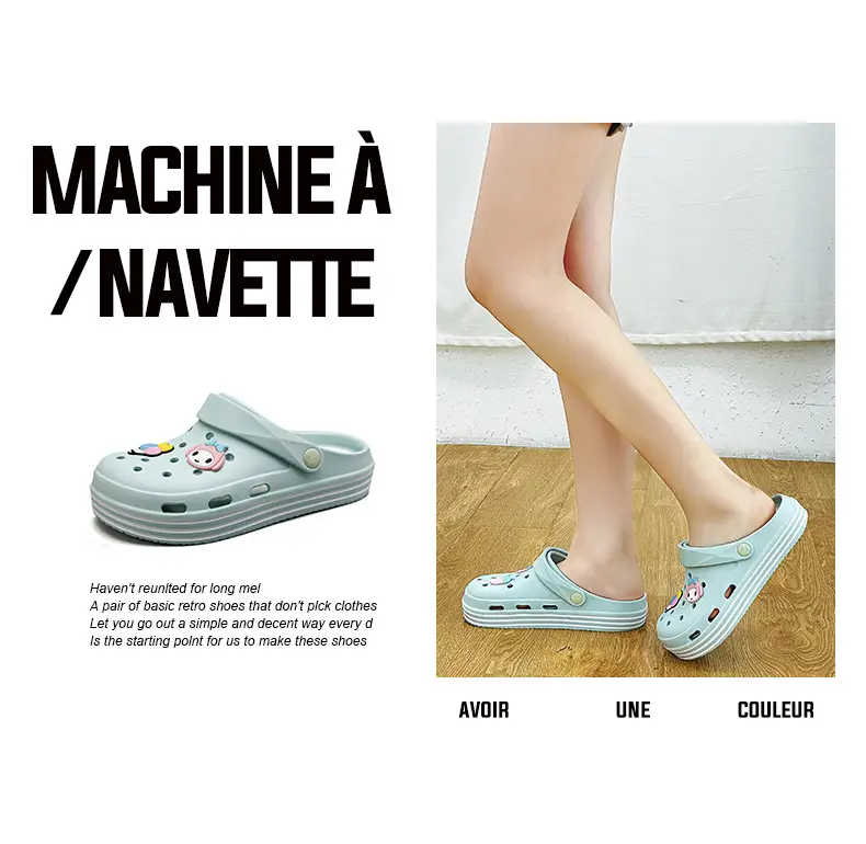 Cross-border Garden Shoe Lace Shoes Flower Hole Shoes Stomp Feeling Soft Sole Heightening Sandals Outdoor Non-slip Beach Shoes Nursing Shoes — feature 30
