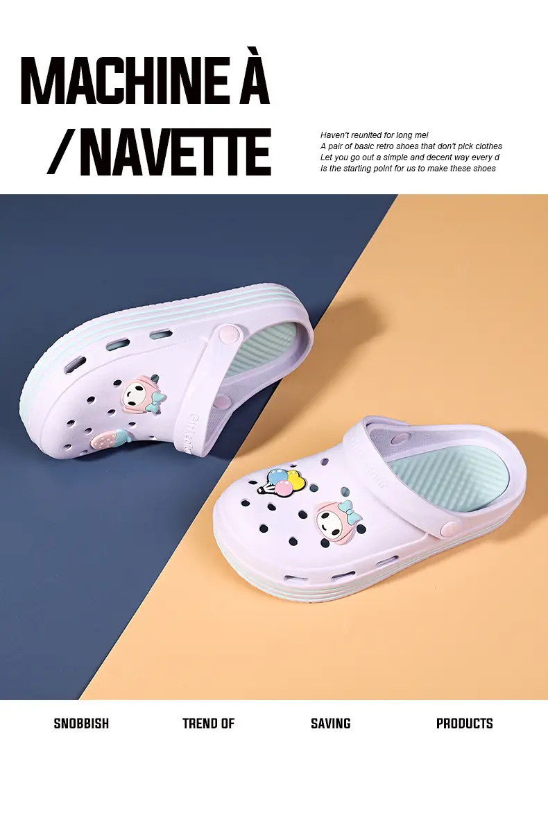 Cross-border Garden Shoe Lace Shoes Flower Hole Shoes Stomp Feeling Soft Sole Heightening Sandals Outdoor Non-slip Beach Shoes Nursing Shoes — feature 4