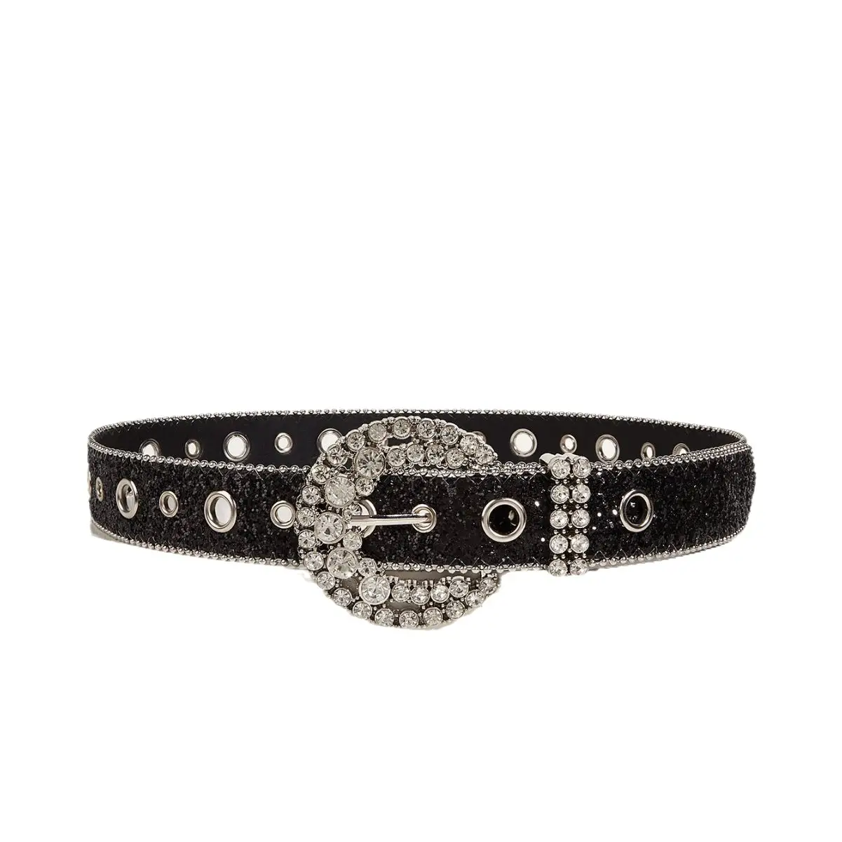 Black Rhinestone Belt for Women European Style
