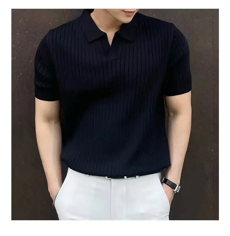 Men's Light Knit Polo Shirt Slim Fit Summer — feature 11