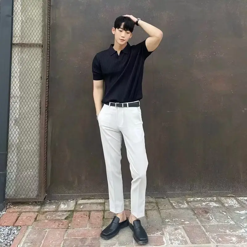 Men's Light Knit Polo Shirt Slim Fit Summer — feature 18