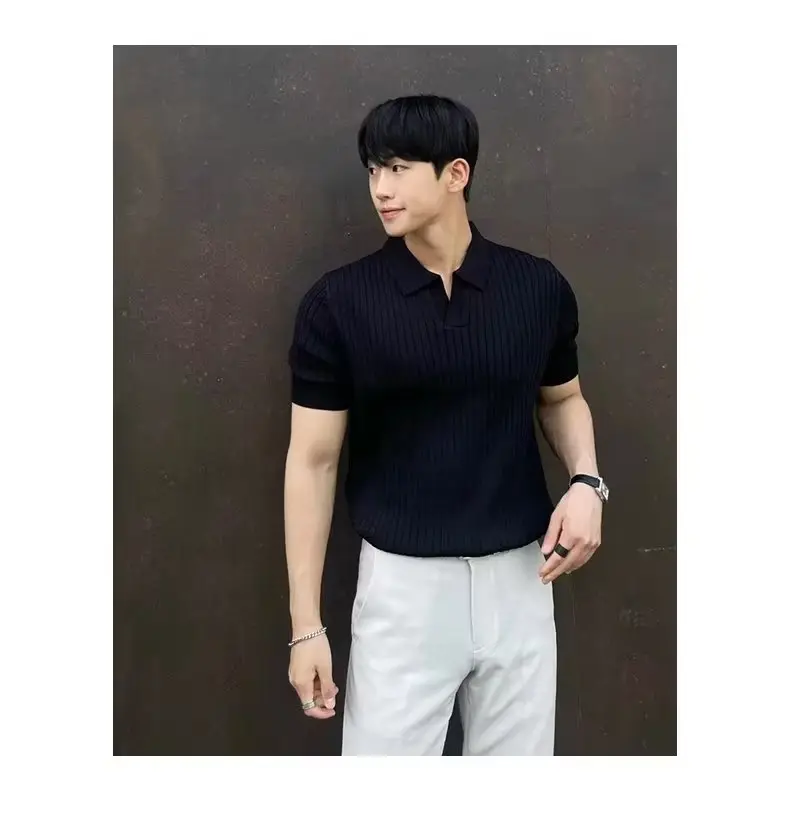 Men's Light Knit Polo Shirt Slim Fit Summer — feature 8