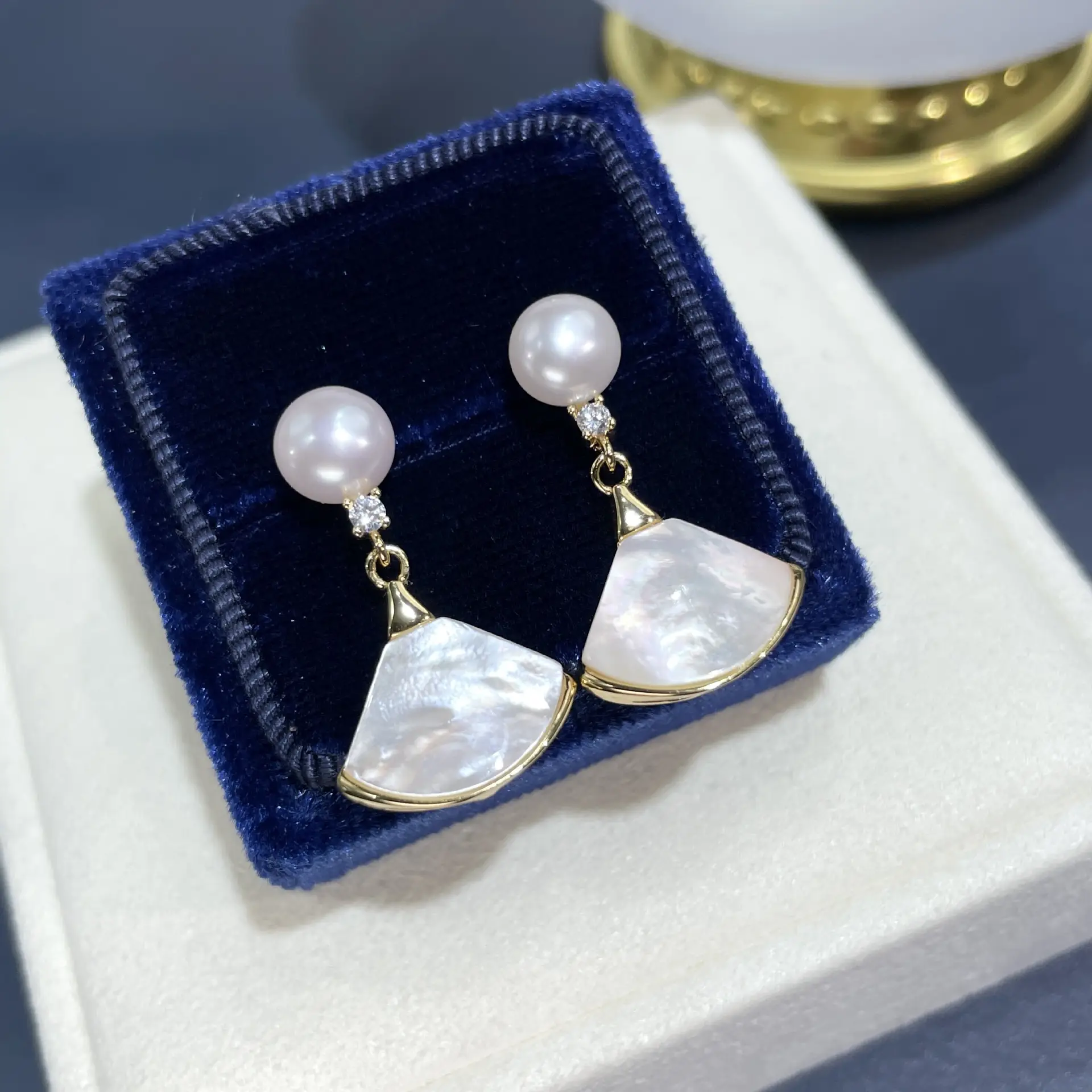 925 Sterling Pearl Earrings Women Small Skirt - Image 5