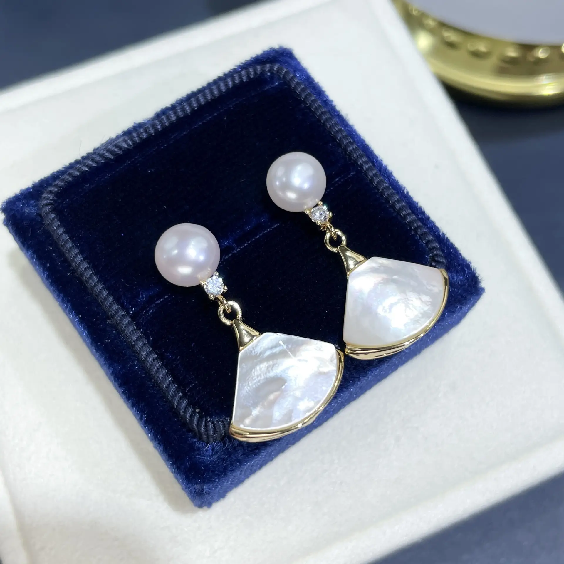 925 Sterling Pearl Earrings Women Small Skirt - Image 6