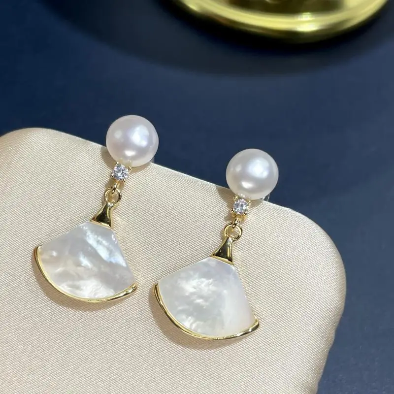 925 Sterling Pearl Earrings Women Small Skirt — feature 4