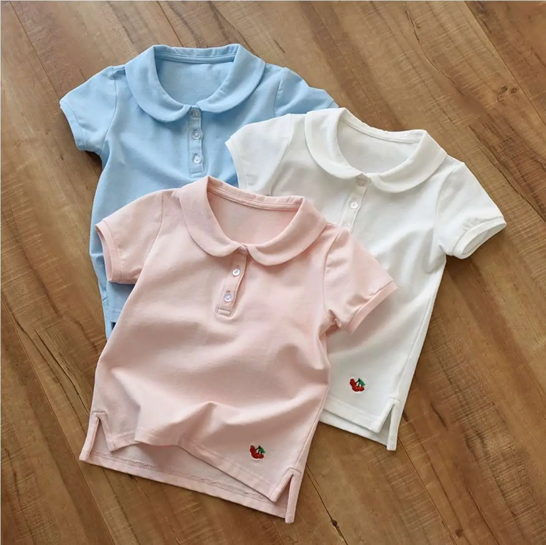 Children's Cotton Polo T-Shirts Set of 3 — feature 23