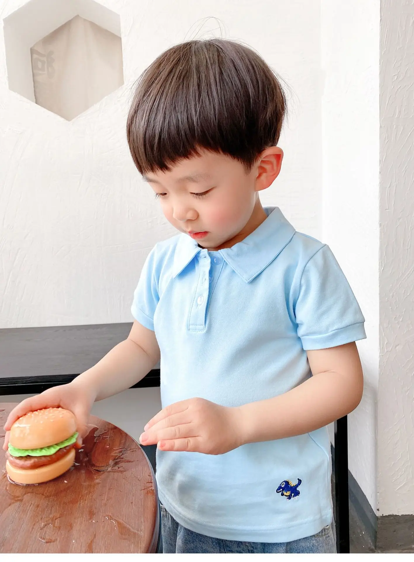 Children's Cotton Polo T-Shirts Set of 3 — feature 3