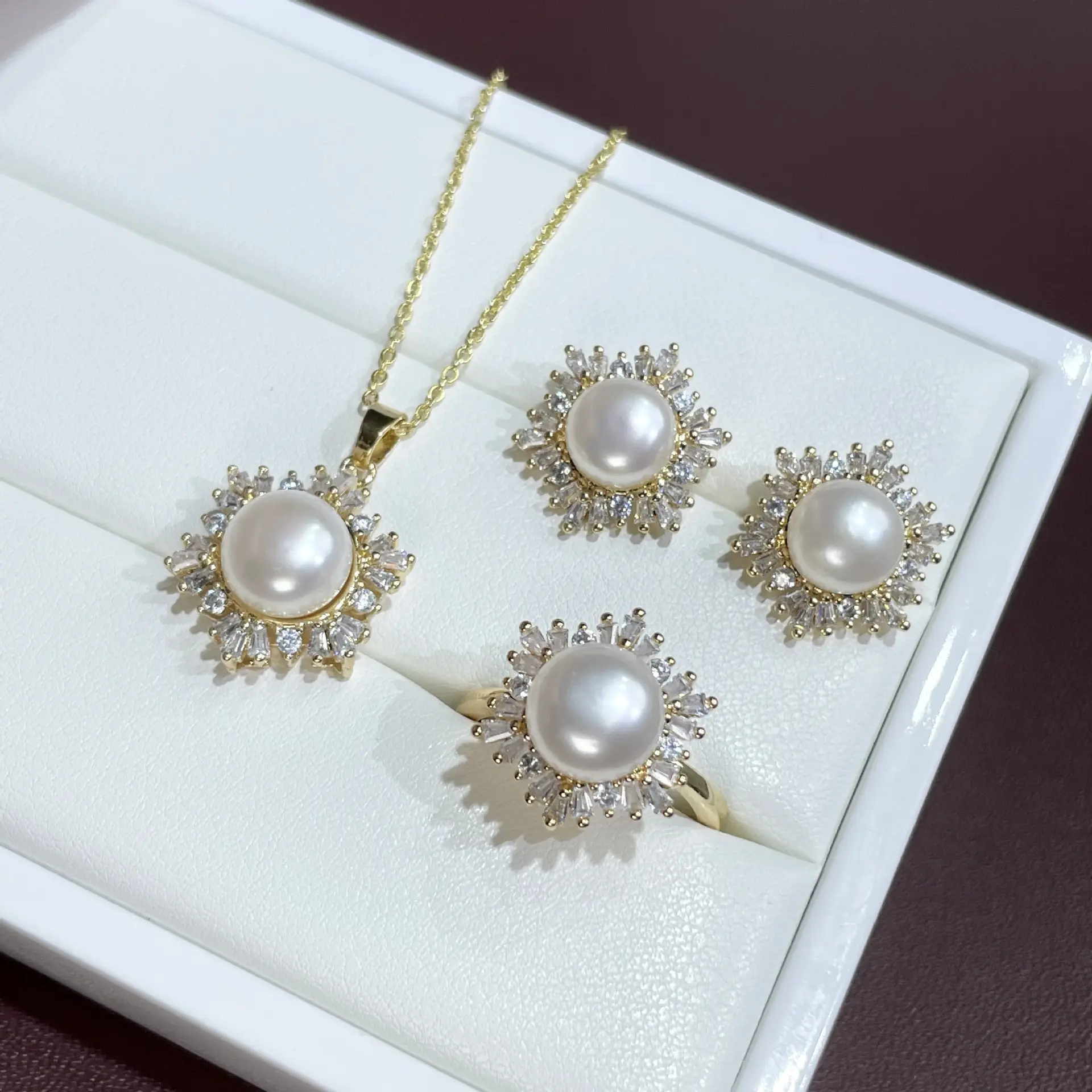 2025 Pearl Earrings Set S925 Gold Plated — feature 5