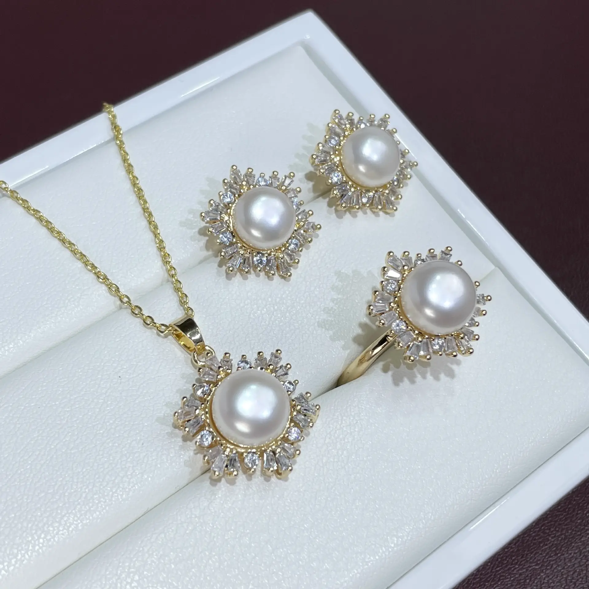 2025 Pearl Earrings Set S925 Gold Plated — feature 6