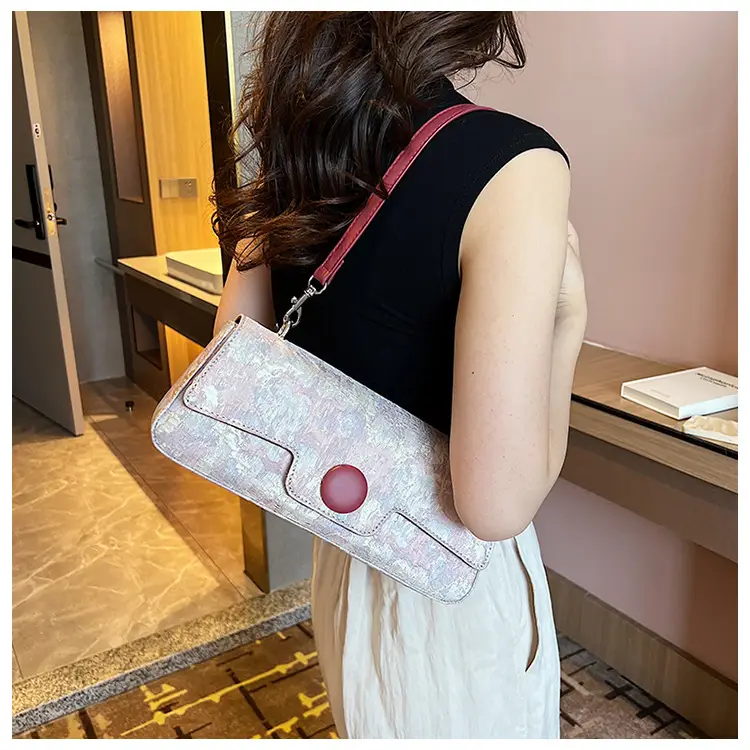 Women Embroidered Jacquard Shoulder Bag Red Strap — feature 11