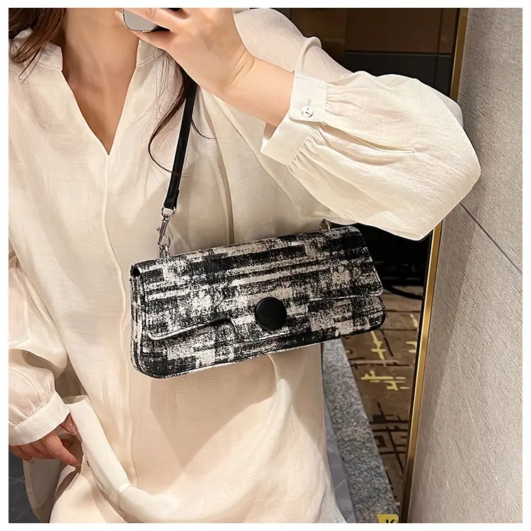 Women Embroidered Jacquard Shoulder Bag Red Strap — feature 15