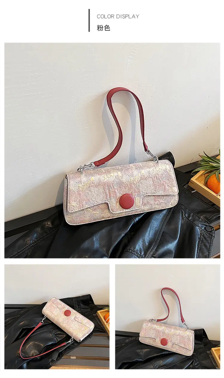 Women Embroidered Jacquard Shoulder Bag Red Strap — feature 17