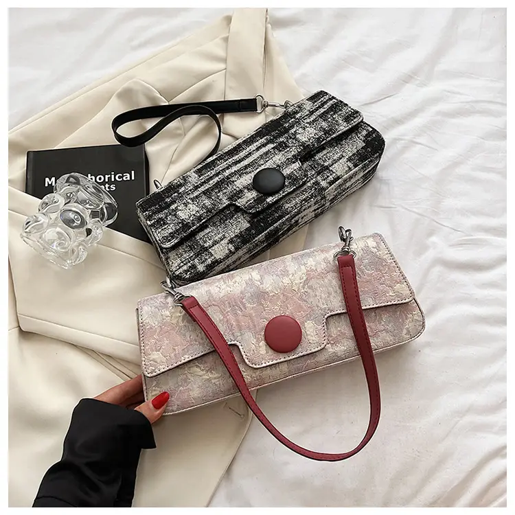 Women Embroidered Jacquard Shoulder Bag Red Strap — feature 18