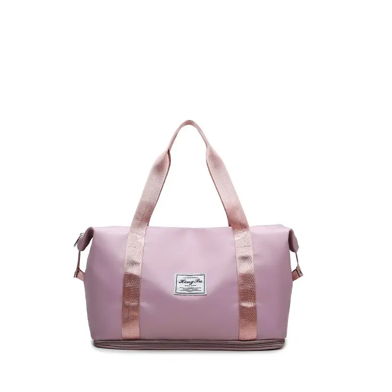 Pink Korean Style Travel Bag Large Capacity Lightweight Shoulder Trolley Case - Image 14