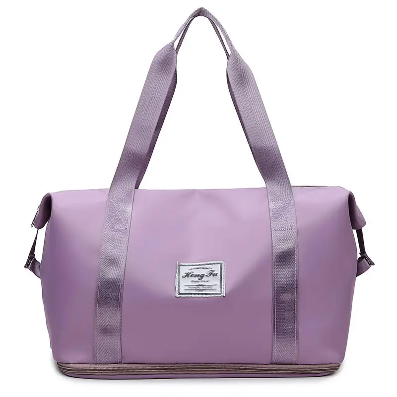 Pink Korean Style Travel Bag Large Capacity Lightweight Shoulder Trolley Case - Image 3