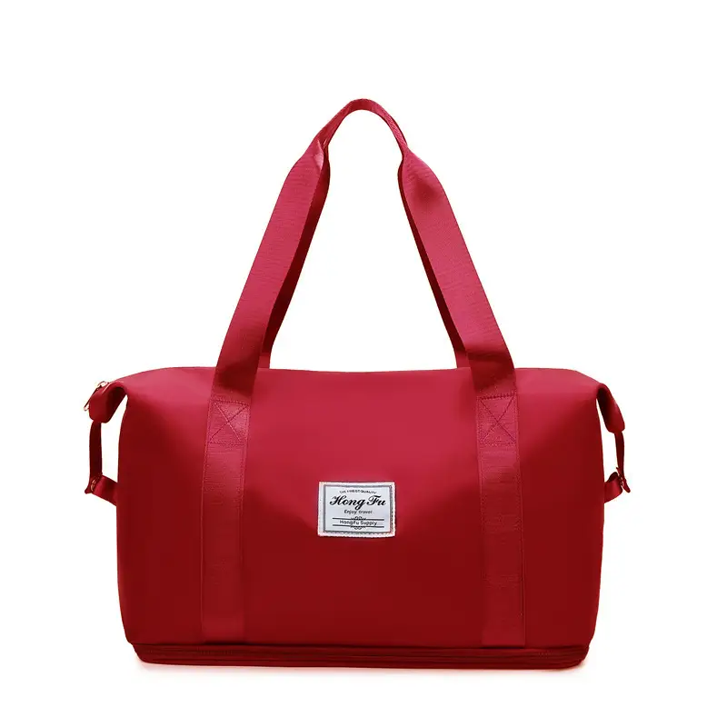 Pink Korean Style Travel Bag Large Capacity Lightweight Shoulder Trolley Case - Image 7