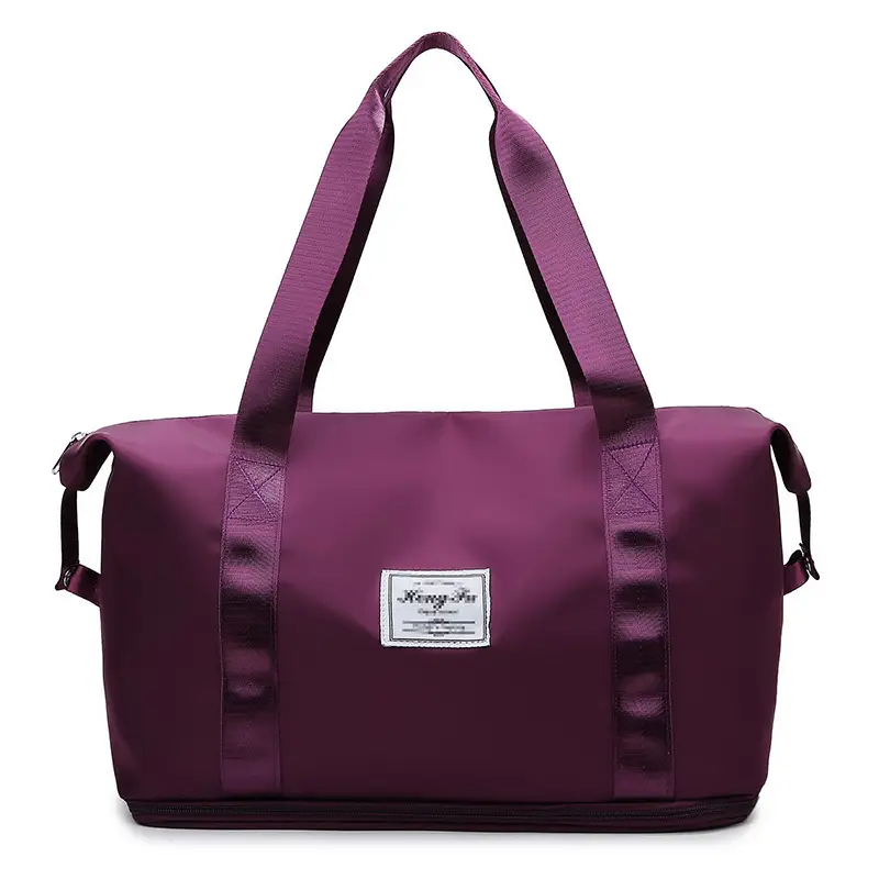 Pink Korean Style Travel Bag Large Capacity Lightweight Shoulder Trolley Case - Image 9