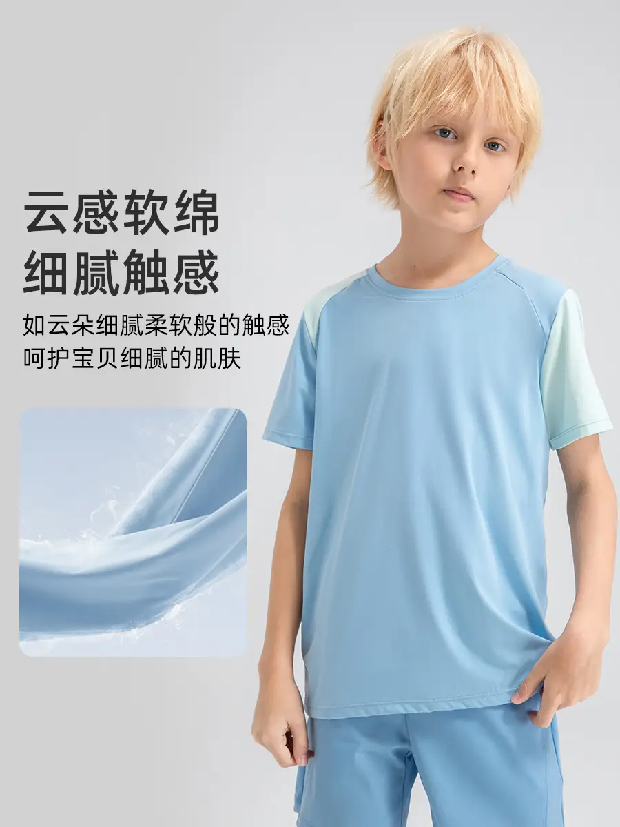 Boys Light Blue Loose Sleeve T-Shirt 33214 - Image 8