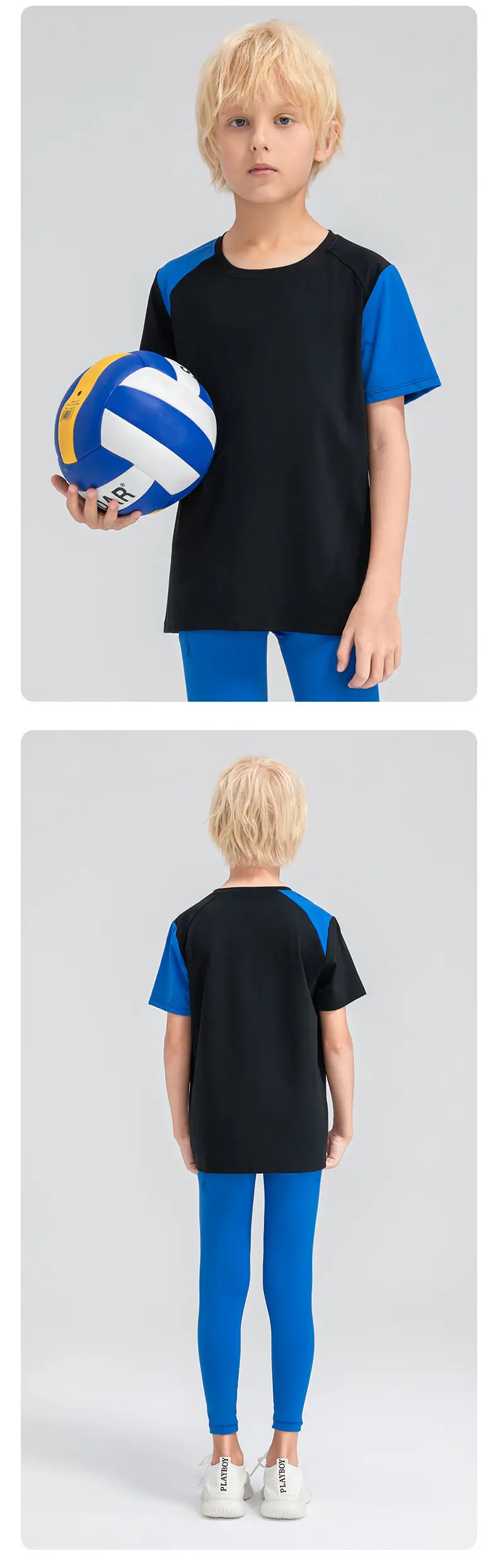 Boys Light Blue Loose Sleeve T-Shirt 33214 — feature 24