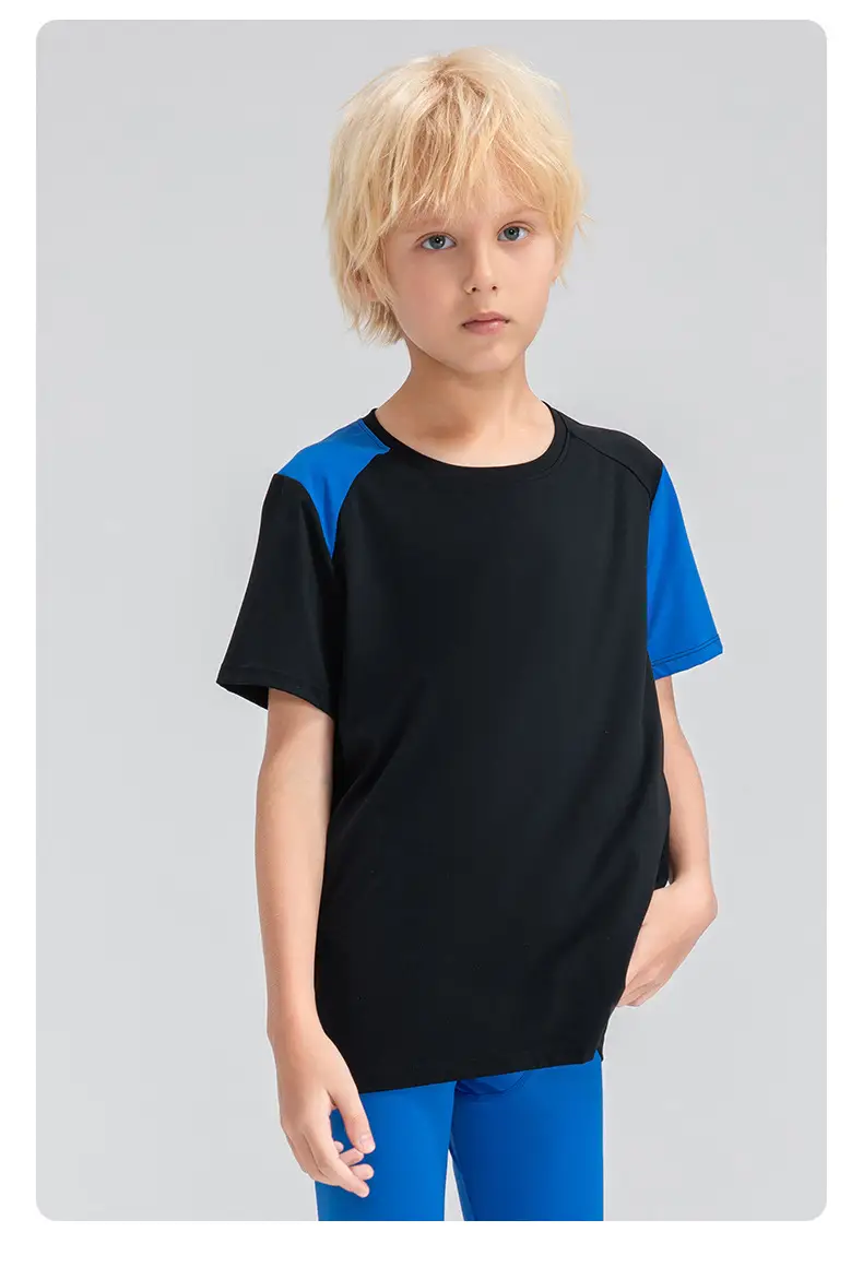 Boys Light Blue Loose Sleeve T-Shirt 33214 — feature 25