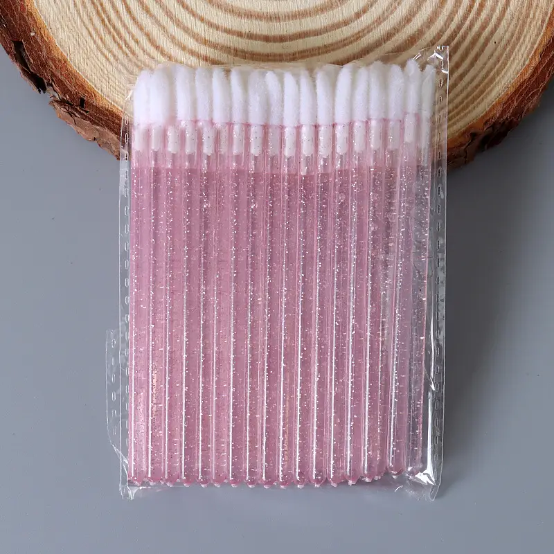 Pink Glitter Eyelash & Lip Glaze Brush Set - Image 4