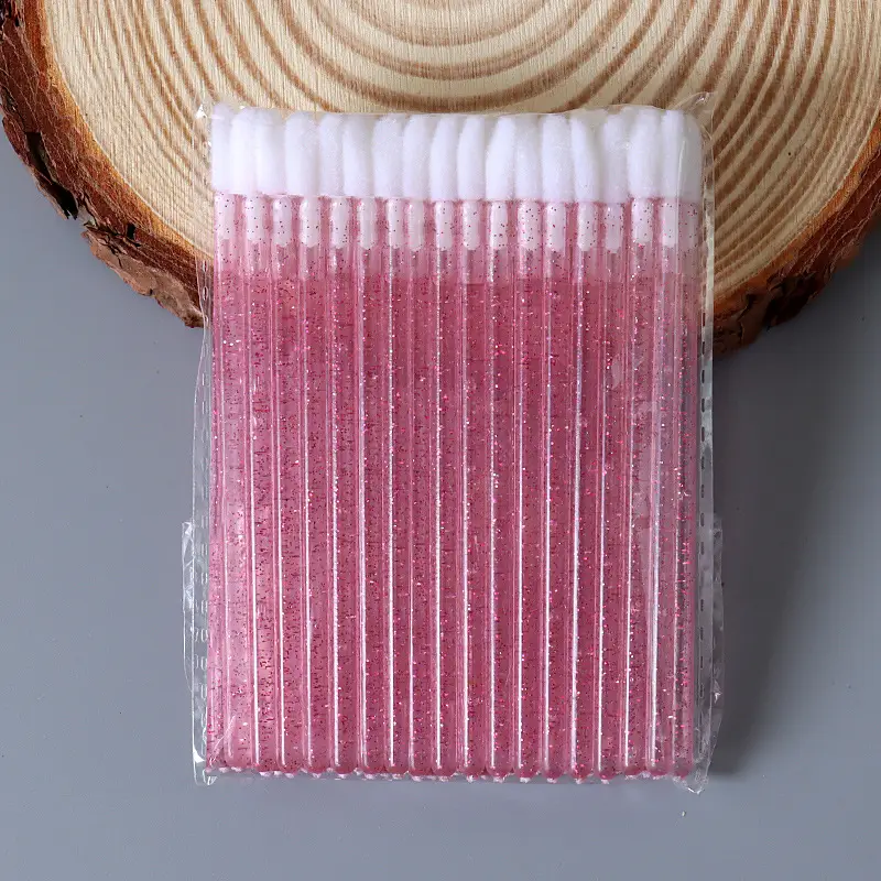 Pink Glitter Eyelash & Lip Glaze Brush Set - Image 6