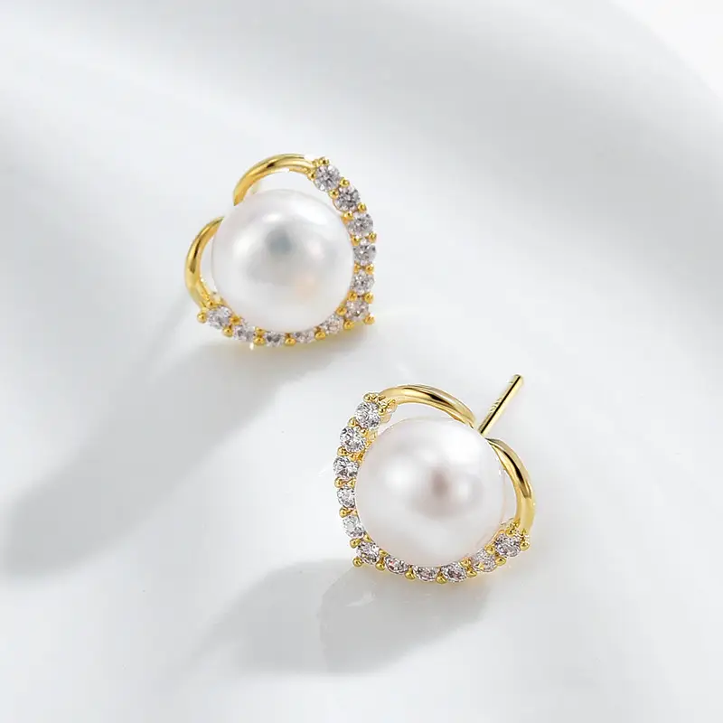 S925 Heart Pearl Earrings for Women — feature 11