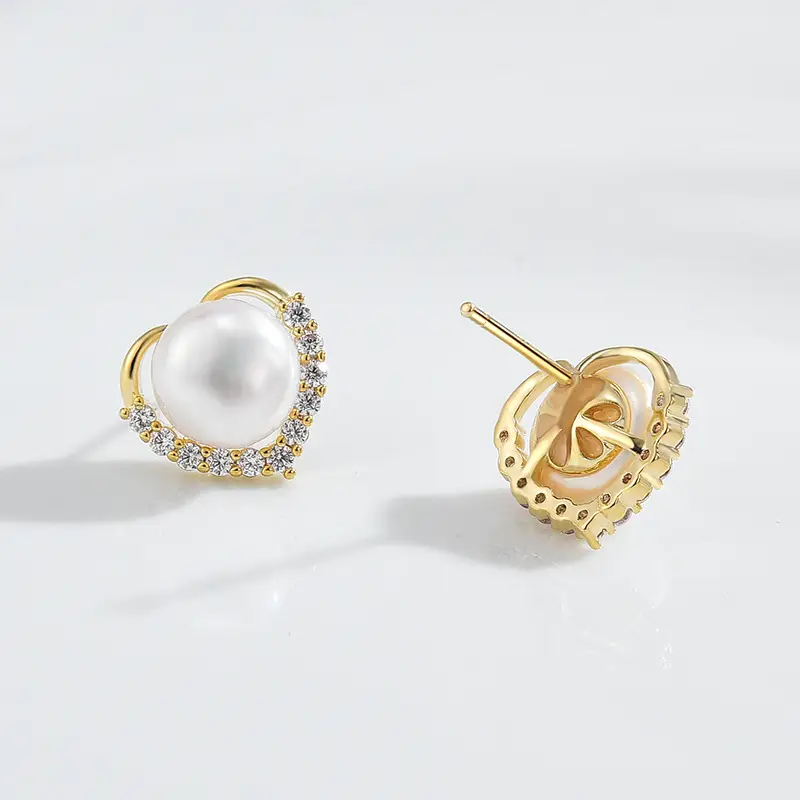 S925 Heart Pearl Earrings for Women — feature 12