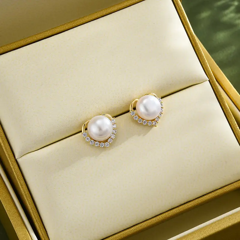 S925 Heart Pearl Earrings for Women — feature 13