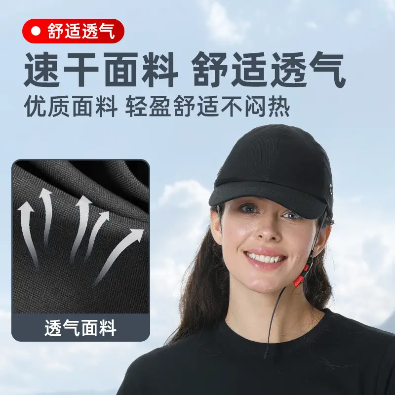 Red Men's Breathable Peaked Cap Sun Protection - Image 7