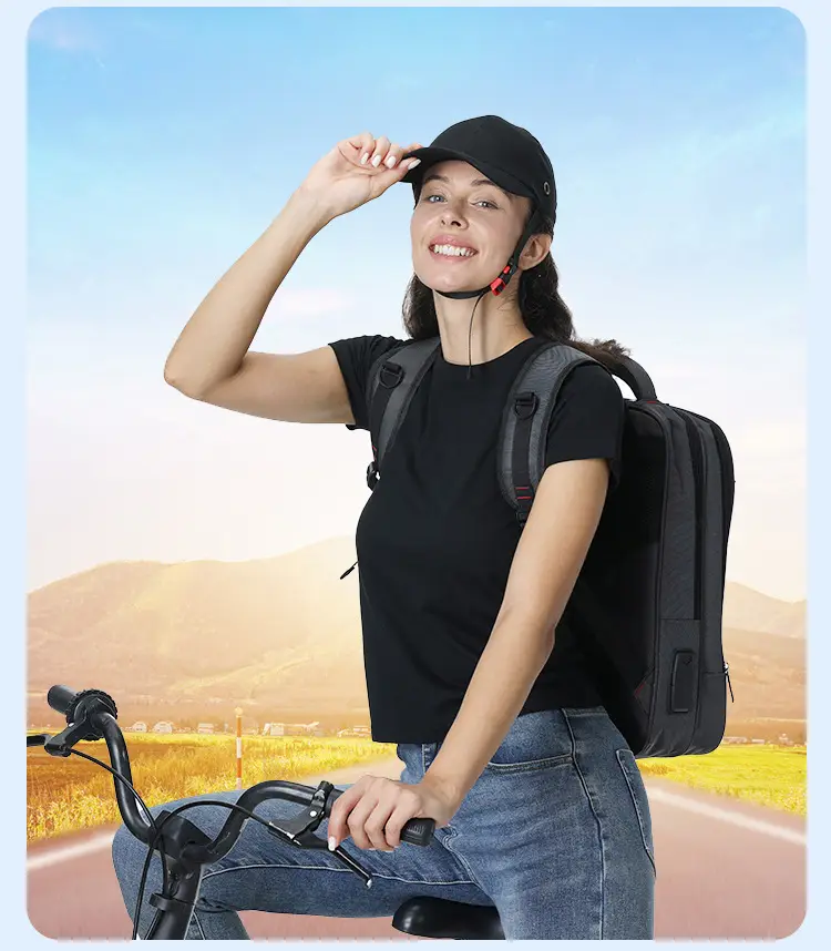 Red Men's Breathable Peaked Cap Sun Protection — feature 14