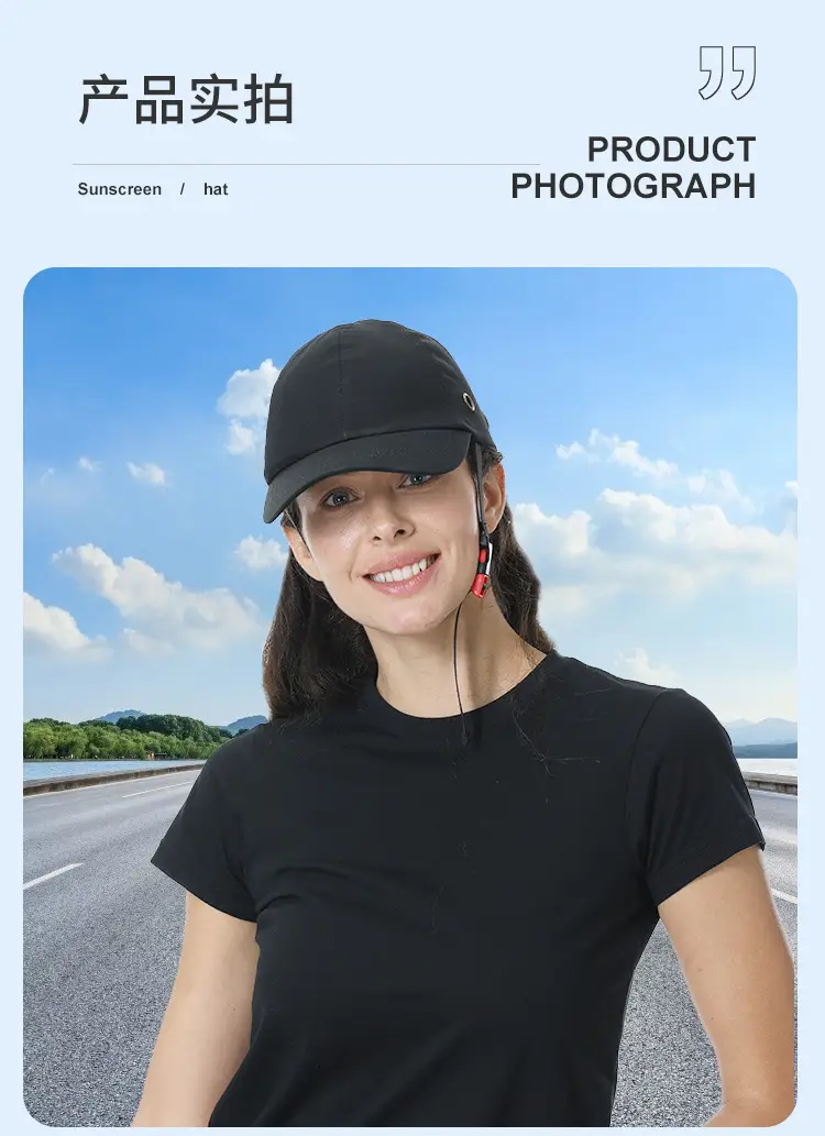 Red Men's Breathable Peaked Cap Sun Protection — feature 9