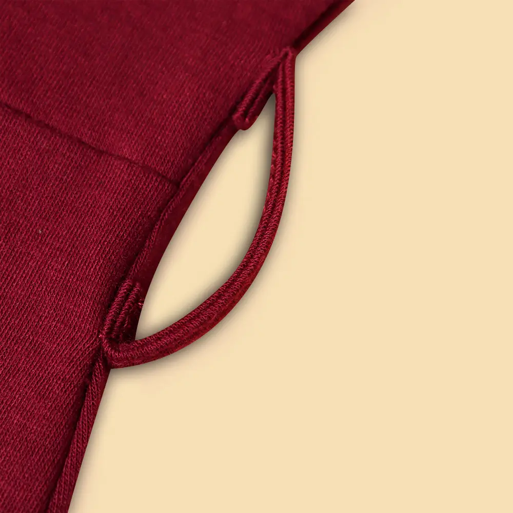 Plus Size V-Neck Hip Belt Dress Maroon — feature 10