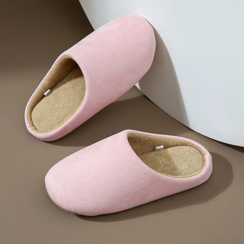 Four Seasons Home Indoor Men's and Women's Couple Cotton Slippers Quiet Breathable Soft Bottom Spring and Summer Non-slip Japanese and Korean Wood Flooring Winter