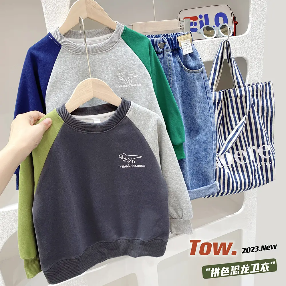 Boys Sweatshirt Set Spring 2024 Crewneck Long Sleeve — feature 2