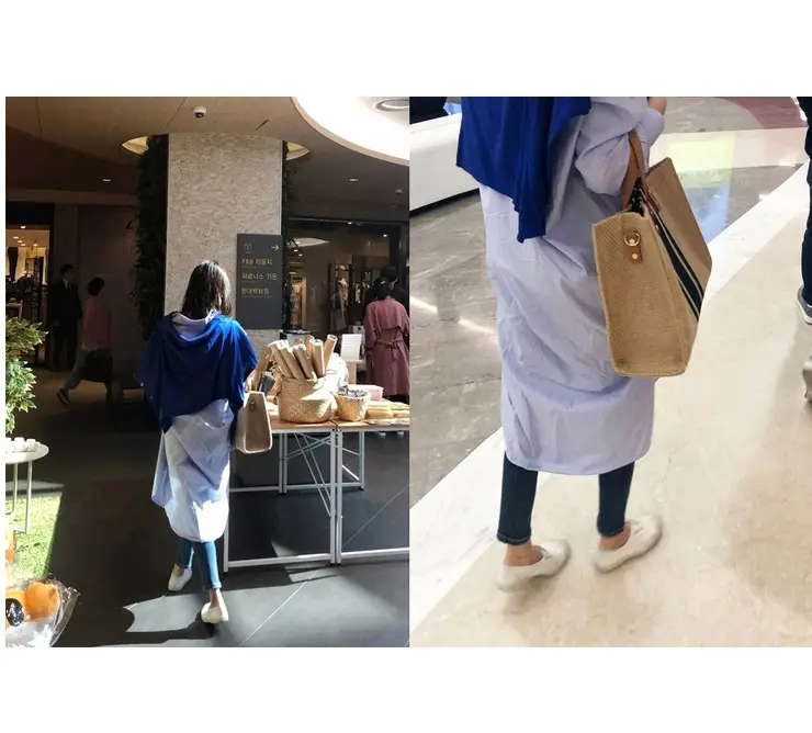 Korean Style Women's Portable Briefcase Canvas Bag — feature 6