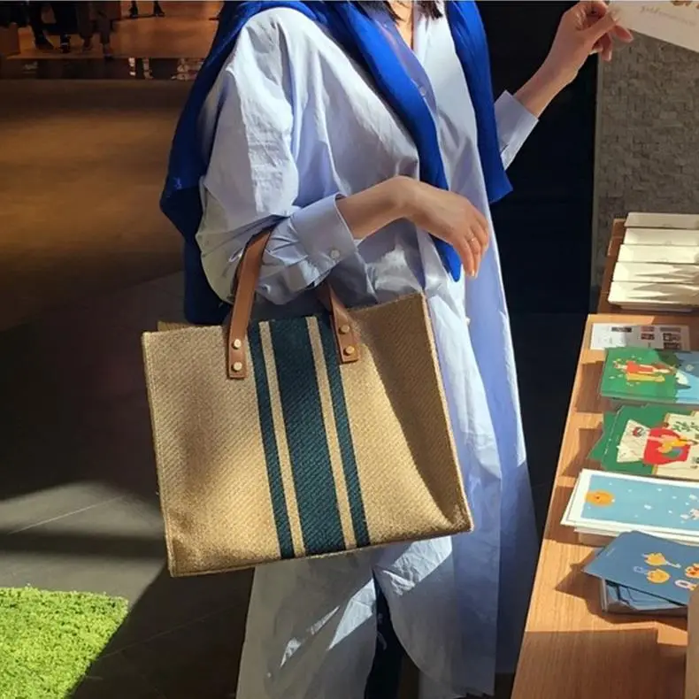 Korean Style Women's Portable Briefcase Canvas Bag — feature 8