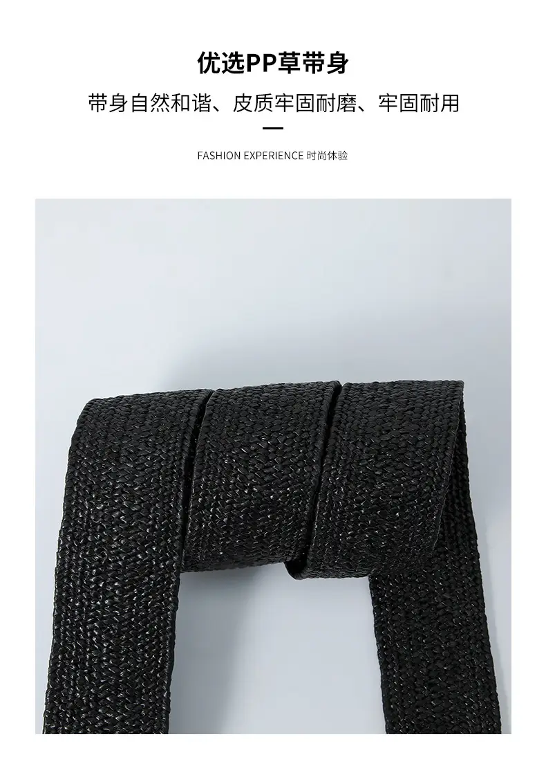 Pink Straw Round Buckle Belt for Women β feature 8