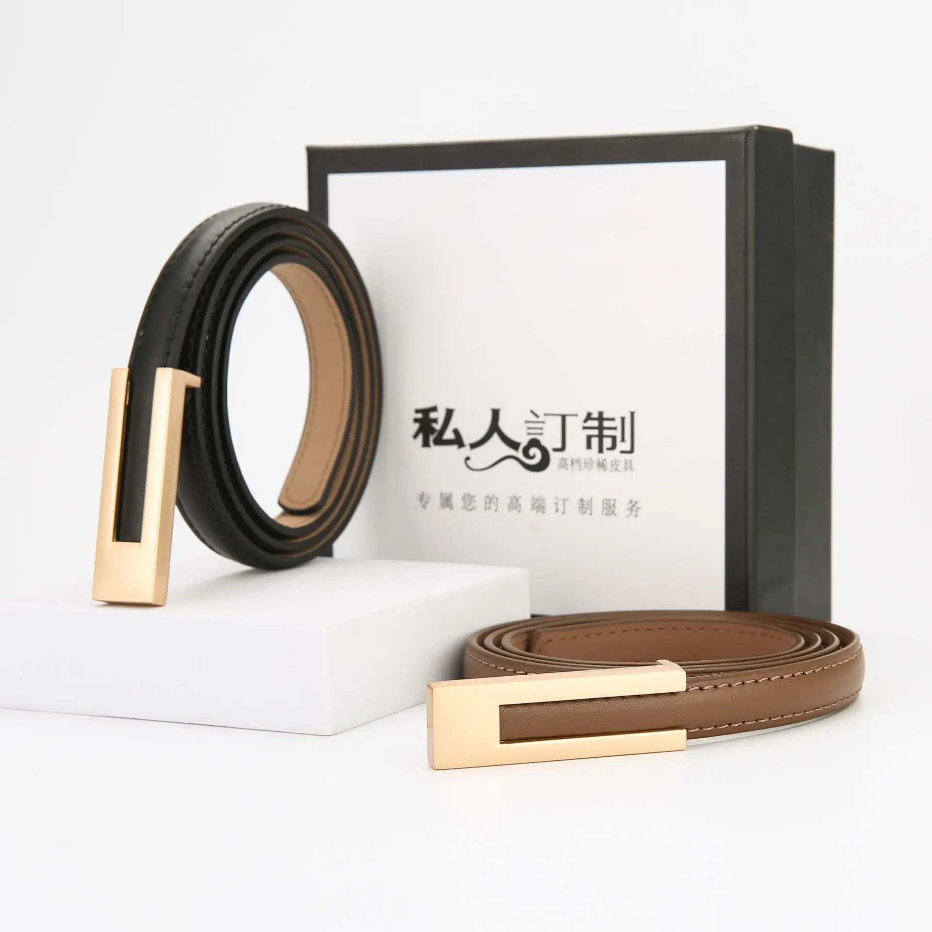 Women Genuine Leather Belt Retro Brown Soft Cowhide - Image 9