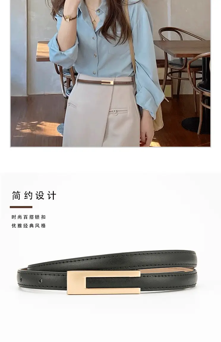 Women Genuine Leather Belt Retro Brown Soft Cowhide β feature 3