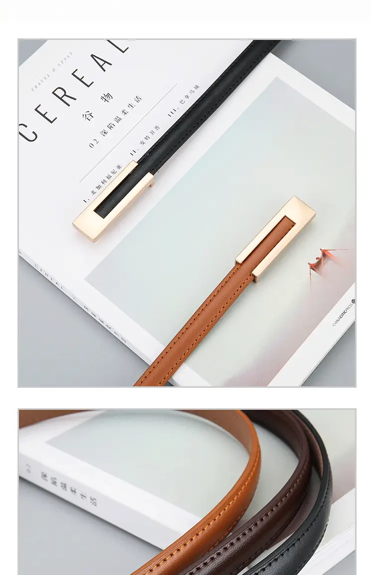 Women Genuine Leather Belt Retro Brown Soft Cowhide β feature 4