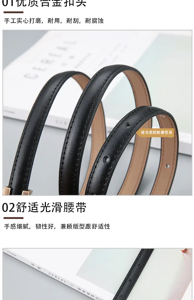 Women Genuine Leather Belt Retro Brown Soft Cowhide β feature 9