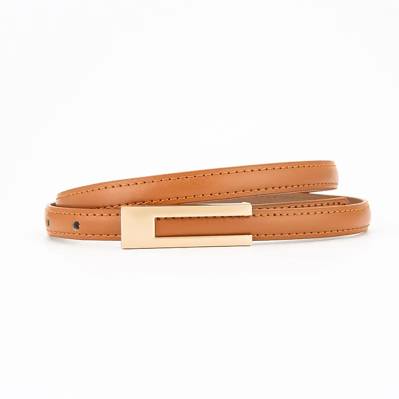 Women Genuine Leather Belt Retro Brown Soft Cowhide - Image 3